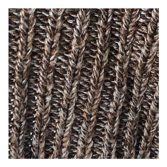 Corbin Collection 100% Silk Brown Blue Turtleneck Sweater Medium - Picture 10 of 16